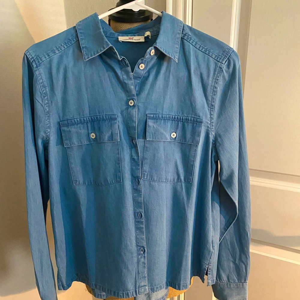 Vineyard Vines Denim Blouse